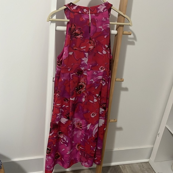 AGBO pink and red floral dress sleeveless - Picture 4 of 4